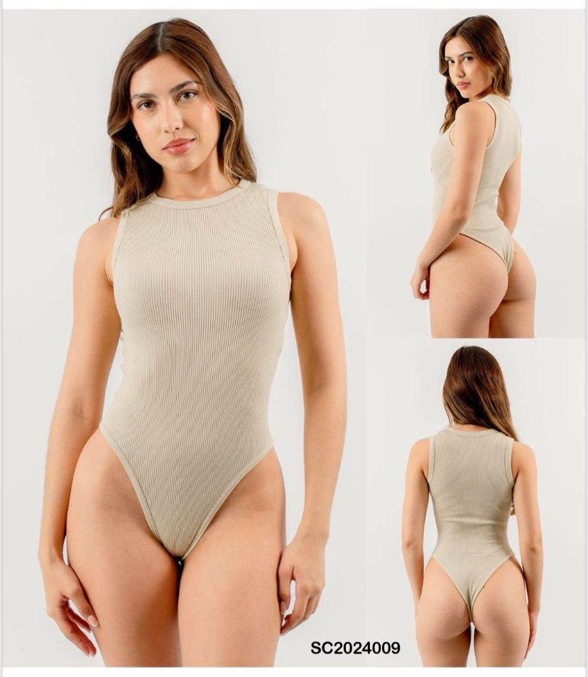 Body Ámbar RIB licrado beige