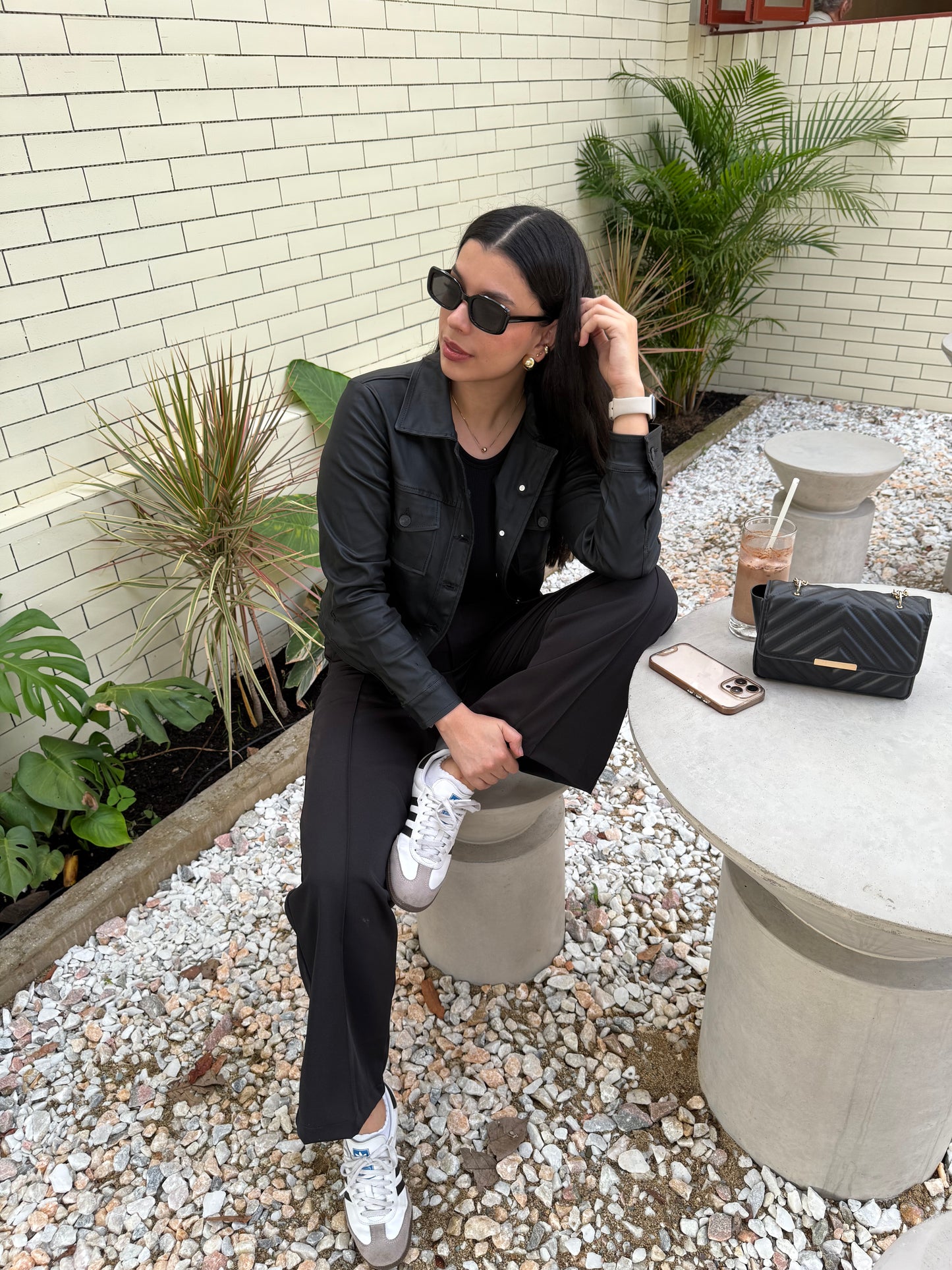 Chaqueta Cuerina negra