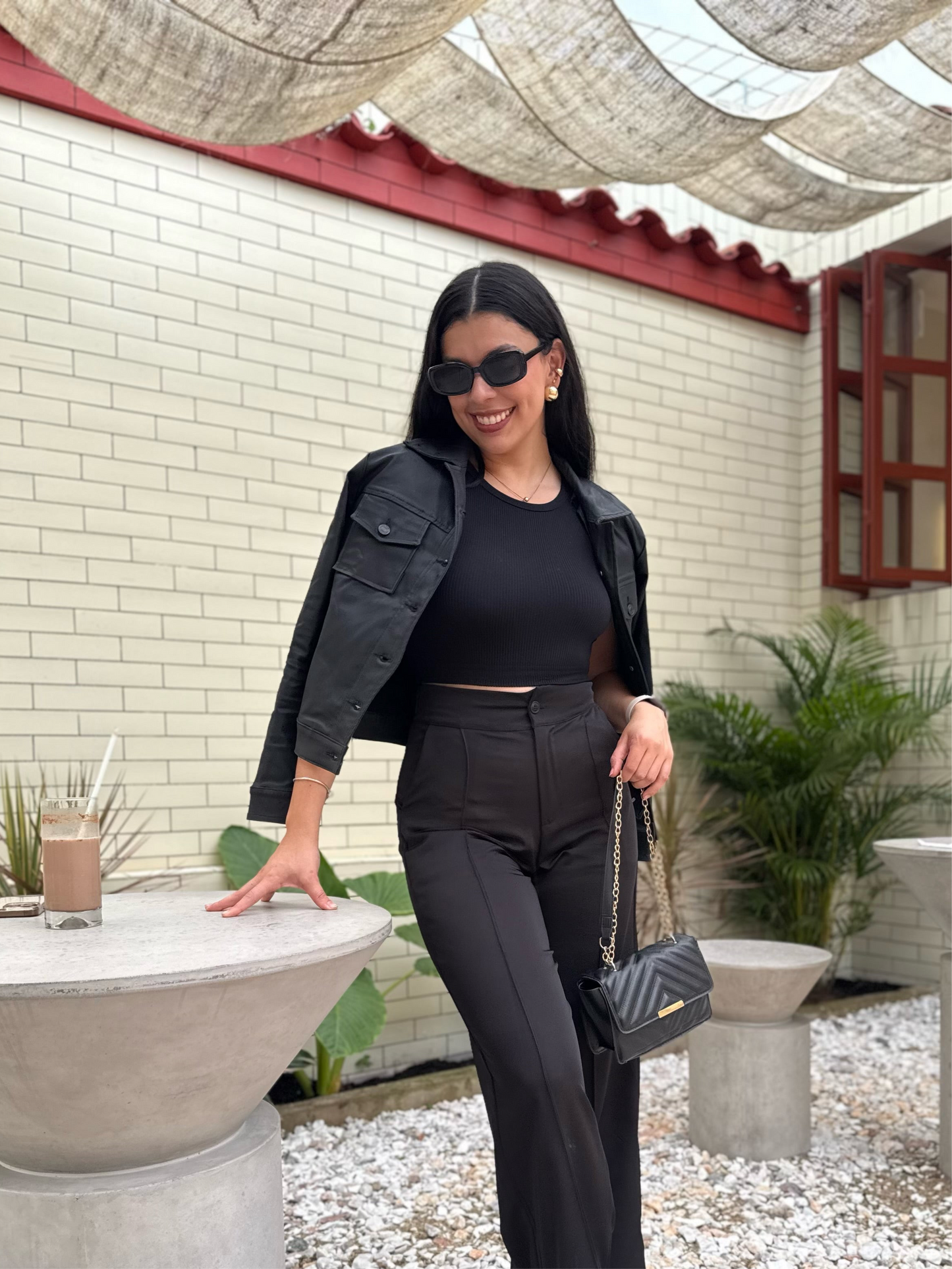 Chaqueta Cuerina negra