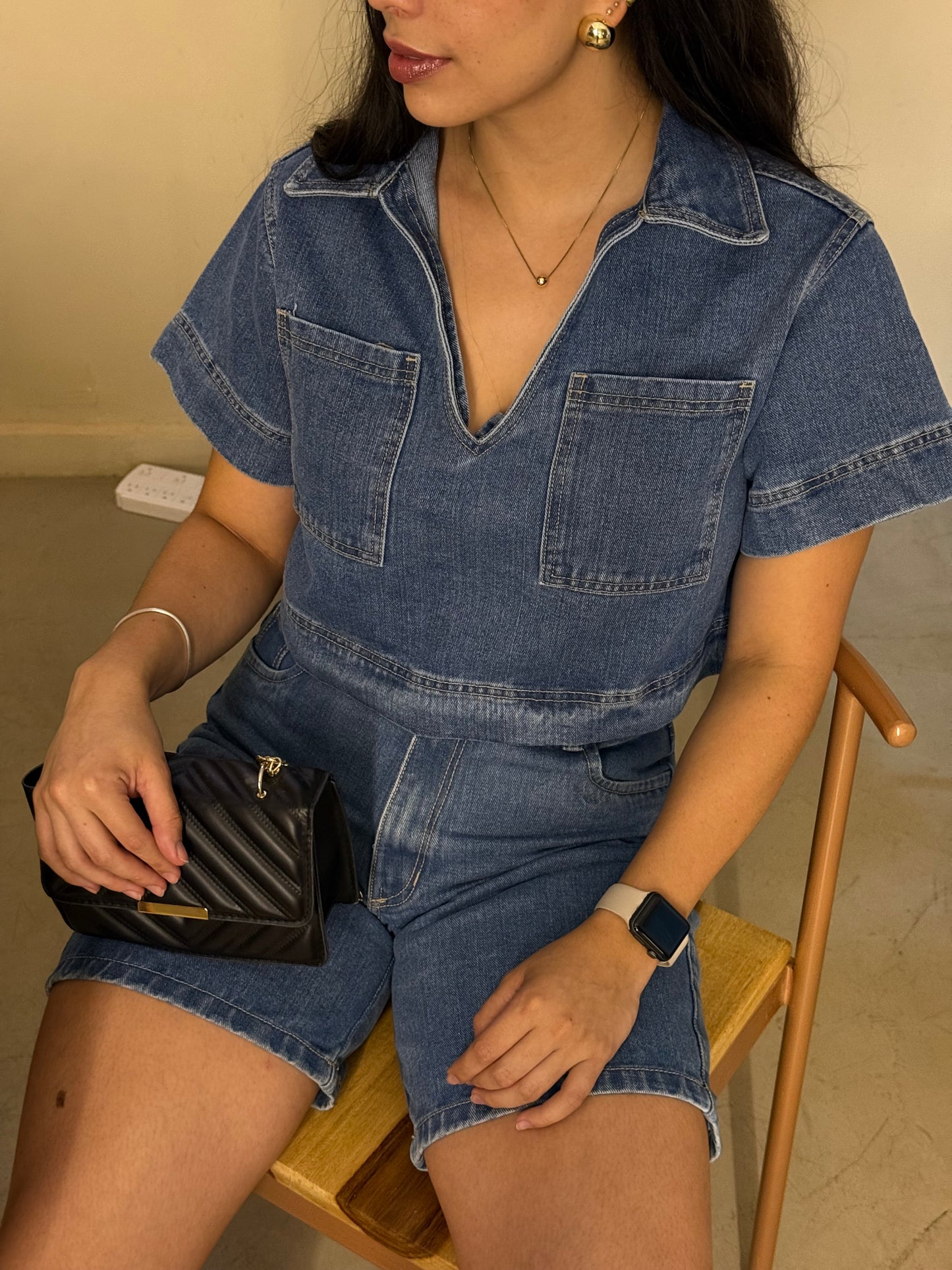 Camisera Nómada denim medio
