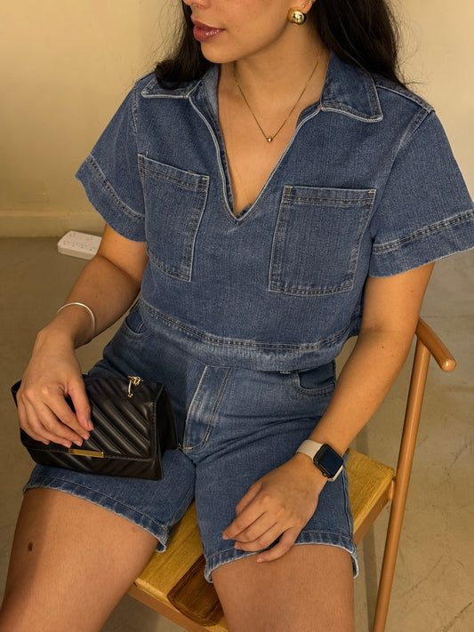 Camisera Nómada denim medio