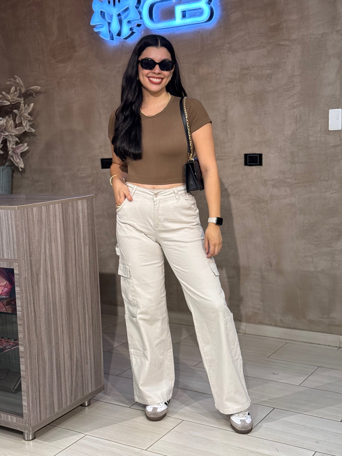 Pantalón Cargo Milan drill beige