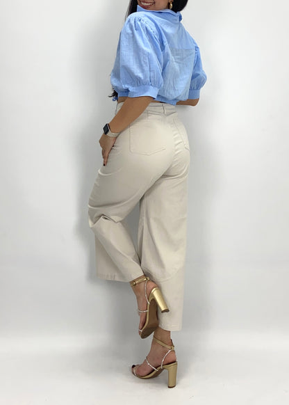 Pantalón Culotte Macarena beige