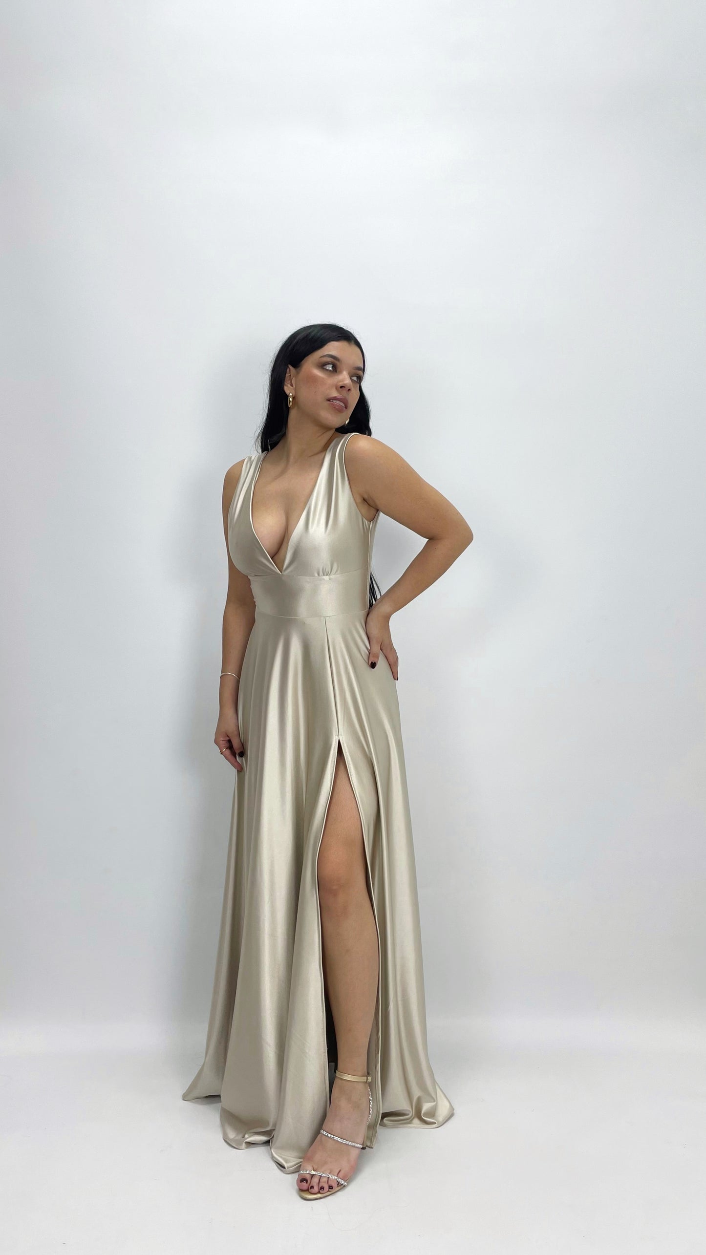 Vestido Celine champagne
