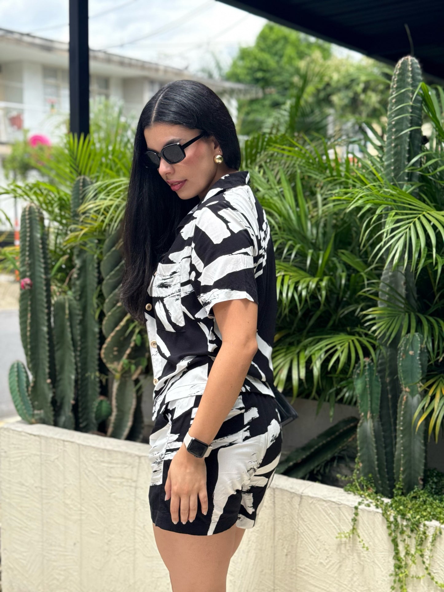 Set Orión estampado negro