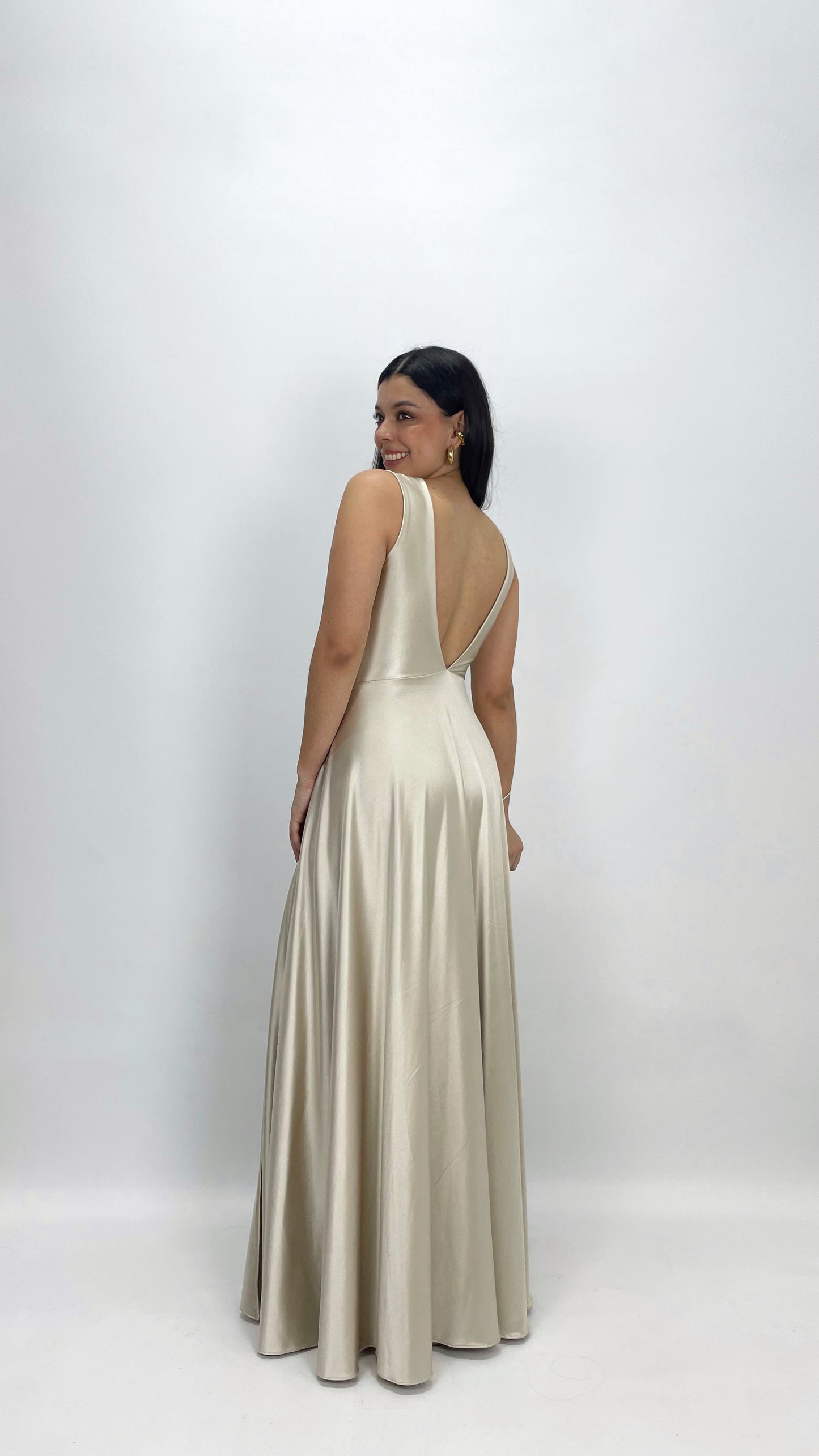 Vestido Celine champagne