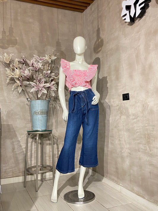 Pantalon Jean Toronto con fajon denim oscuro