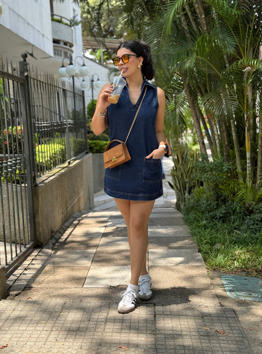 Vestido Serena denim oscuro