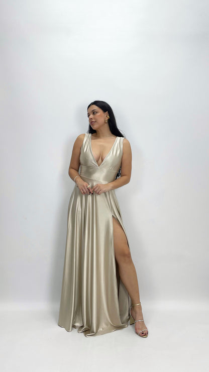Vestido Celine champagne