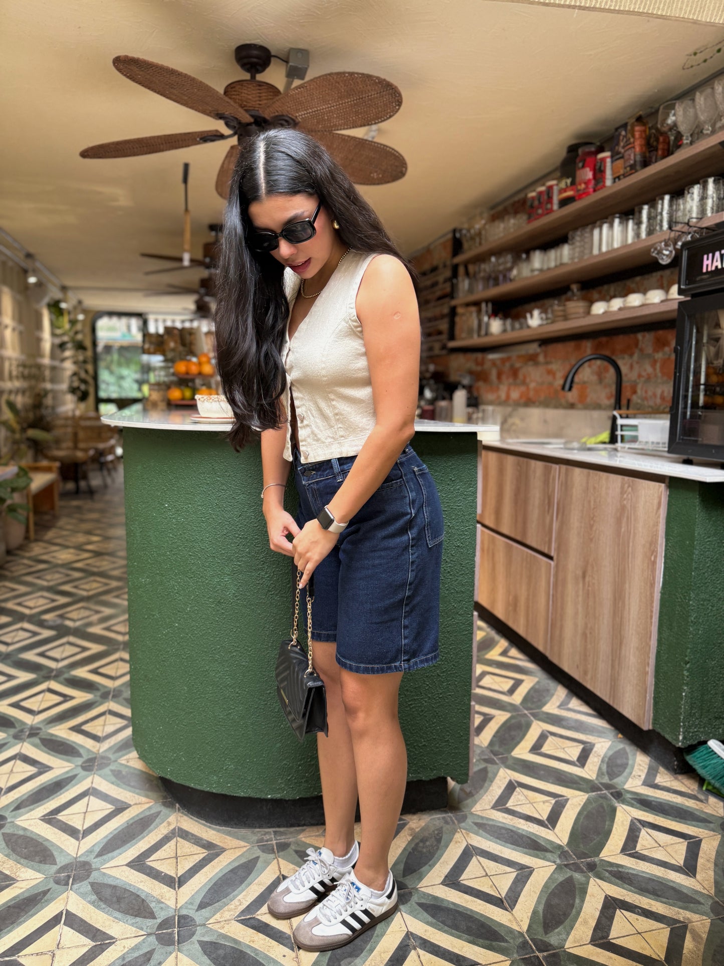 Bermuda Cosmo denim oscuro