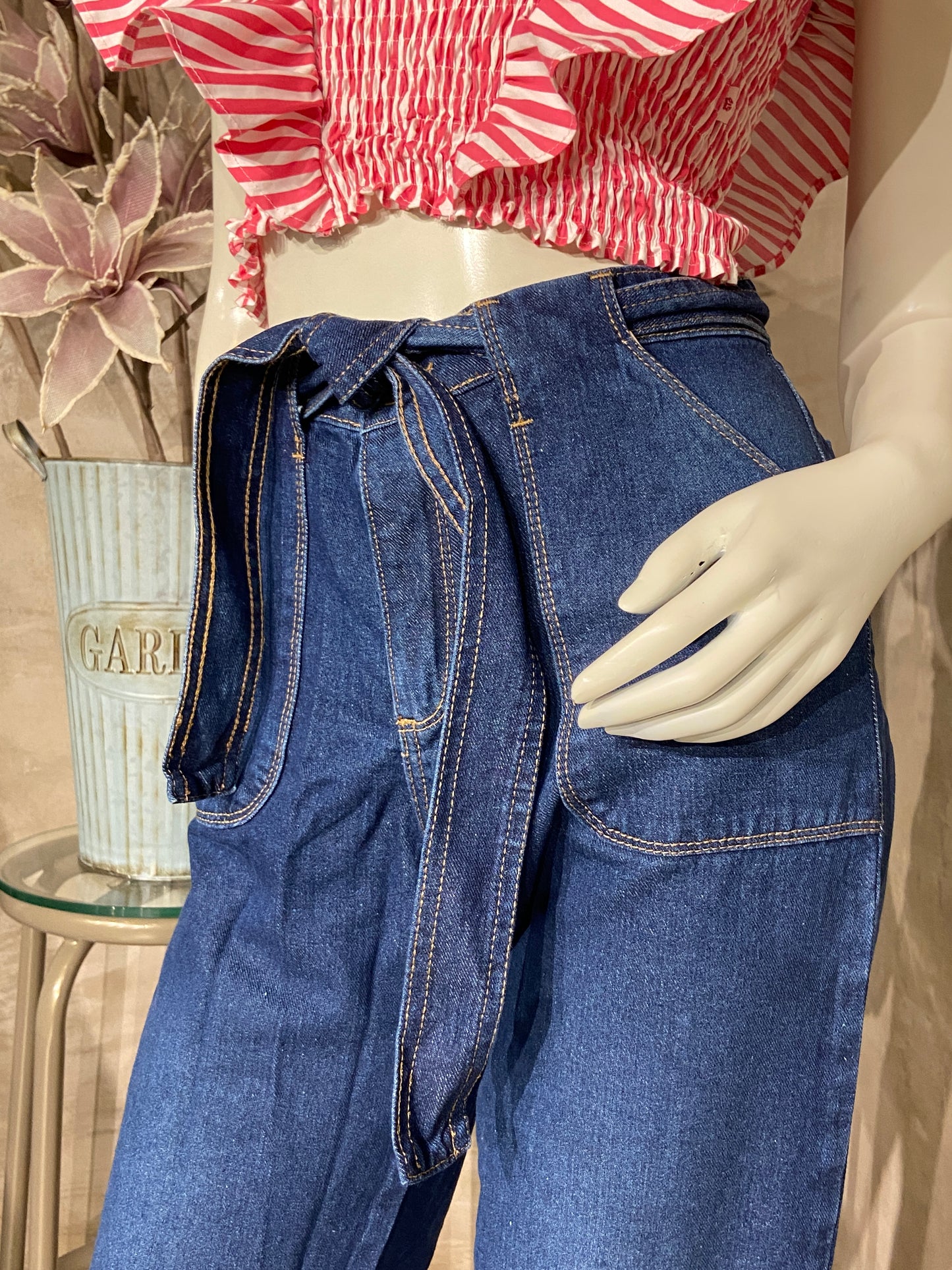 Pantalon Jean Toronto con fajon denim oscuro