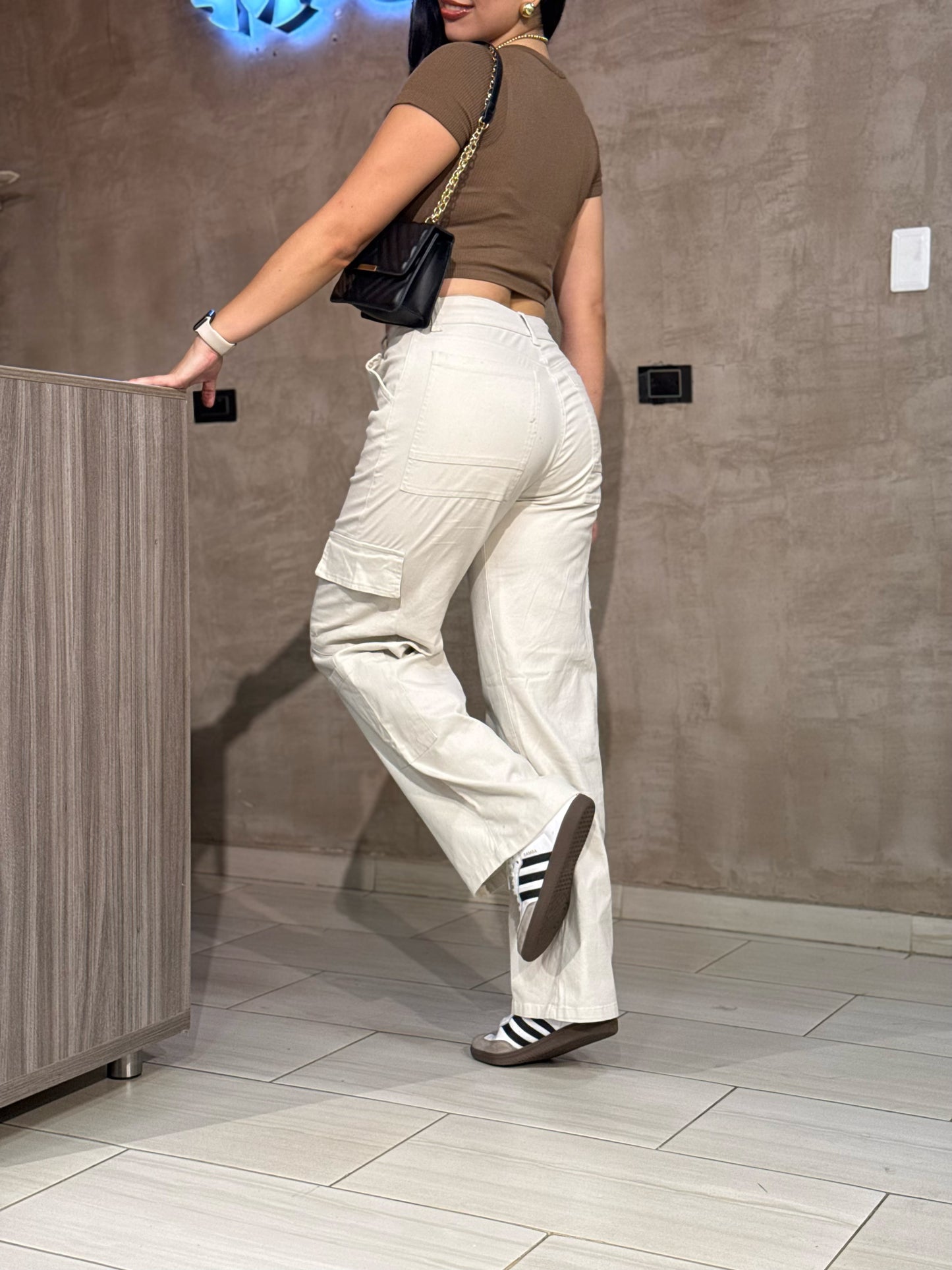 Pantalón Cargo Milan drill beige