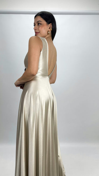 Vestido Celine champagne