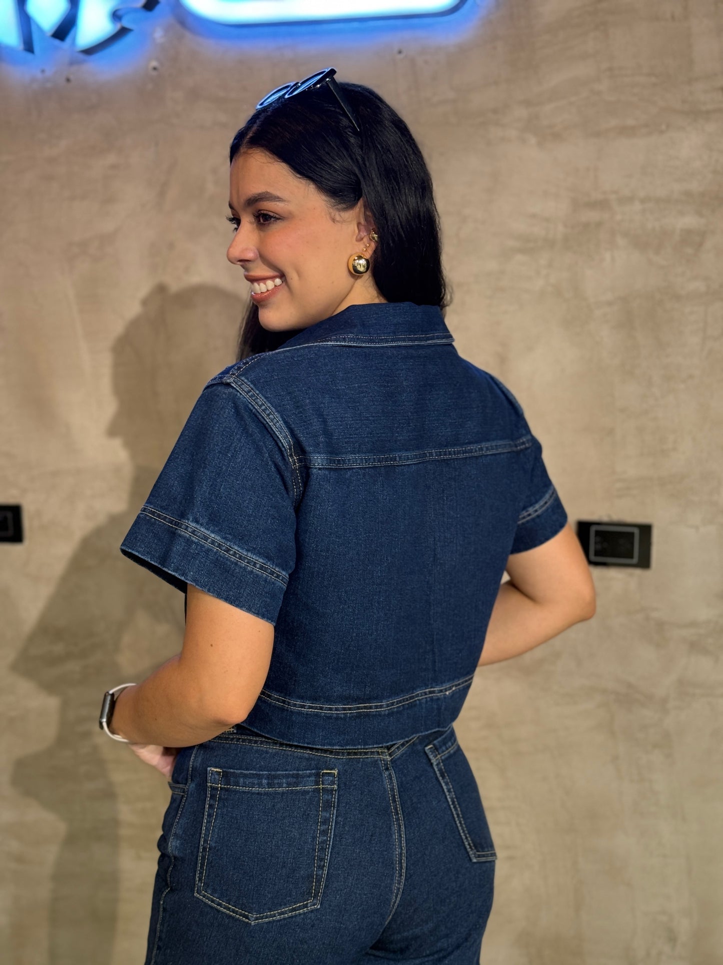 Camisera Nómada denim oscuro