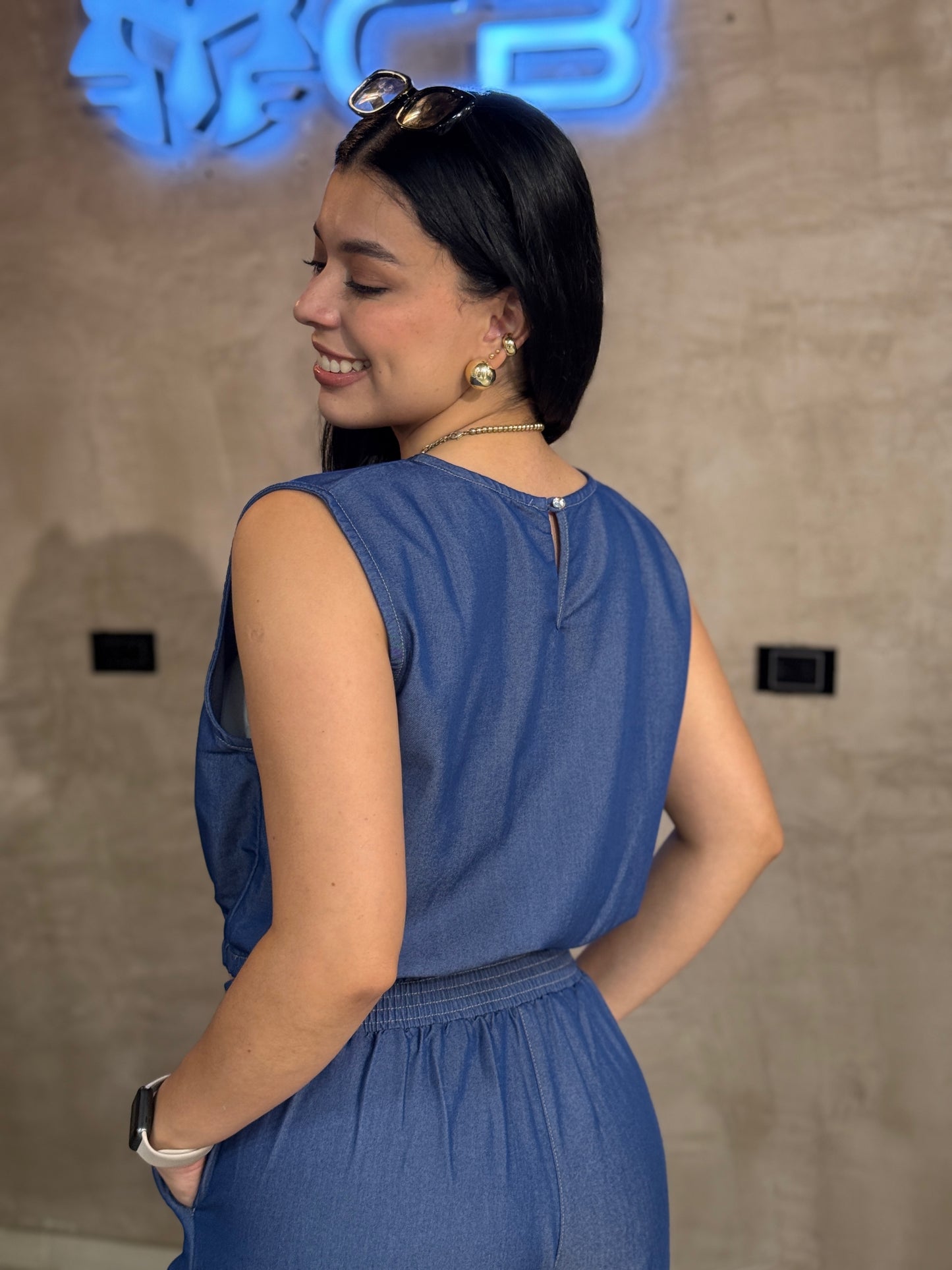 Set Oriana azul chambray