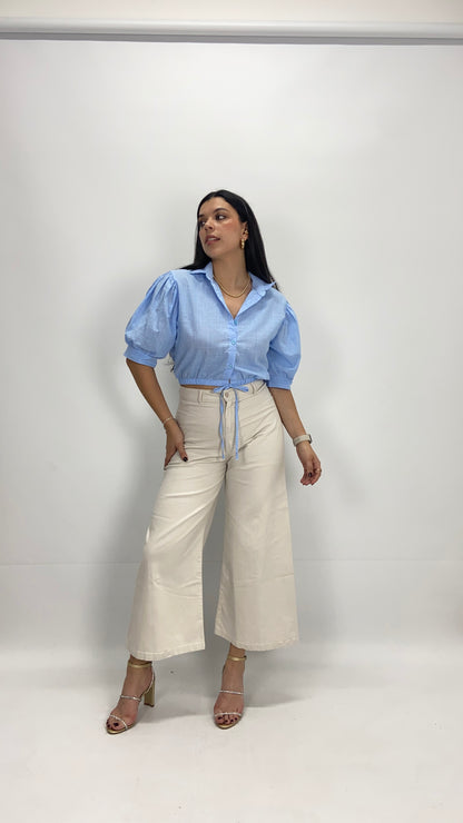 Pantalón Culotte Macarena beige