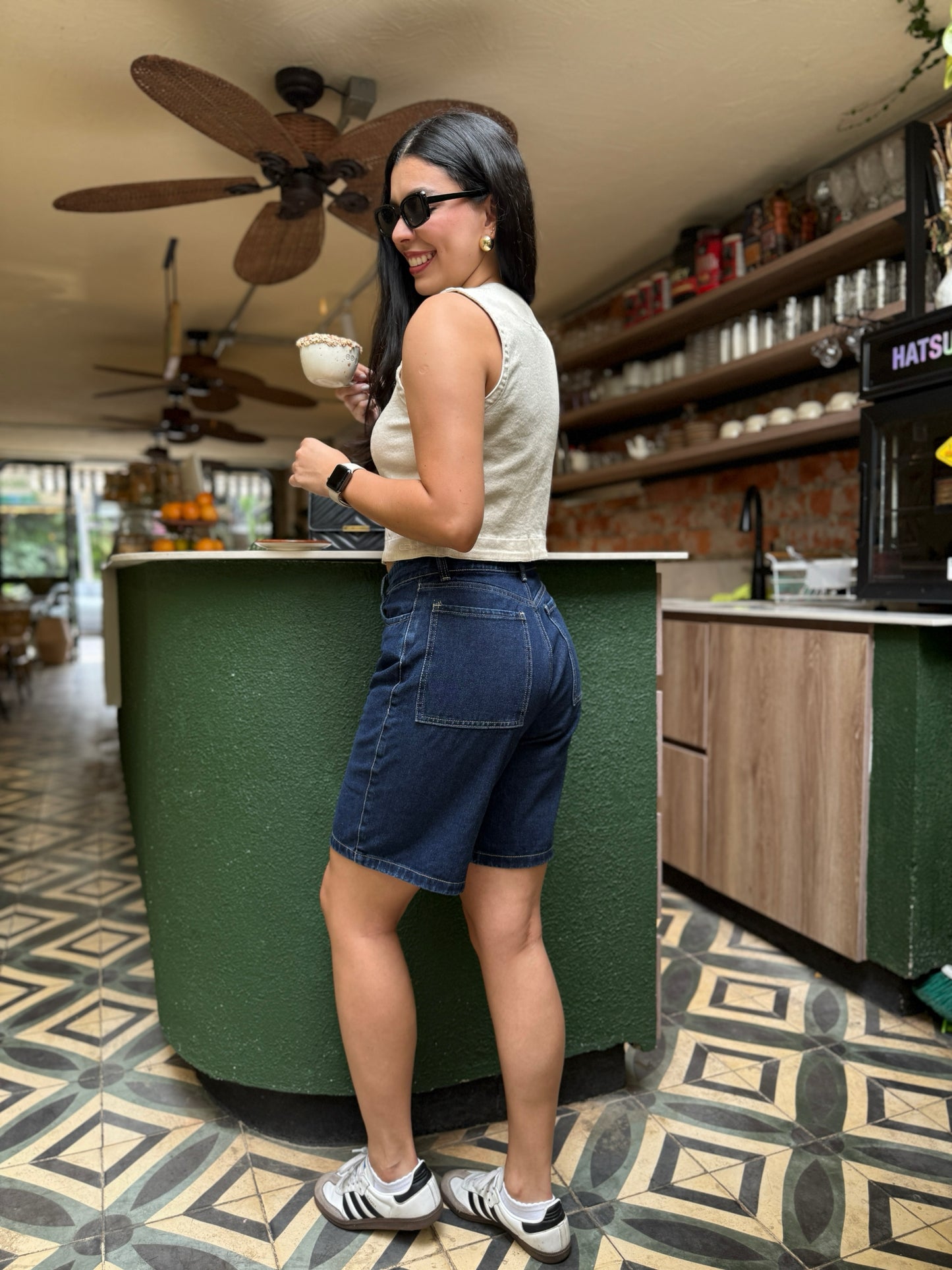 Bermuda Cosmo denim oscuro