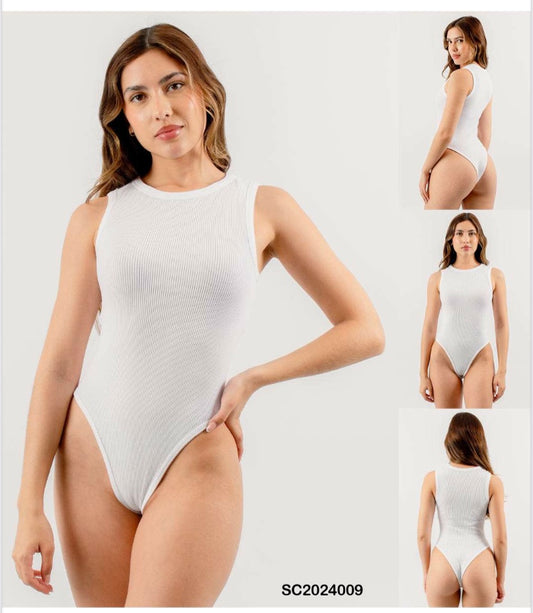 Body Ámbar RIB licrado blanco