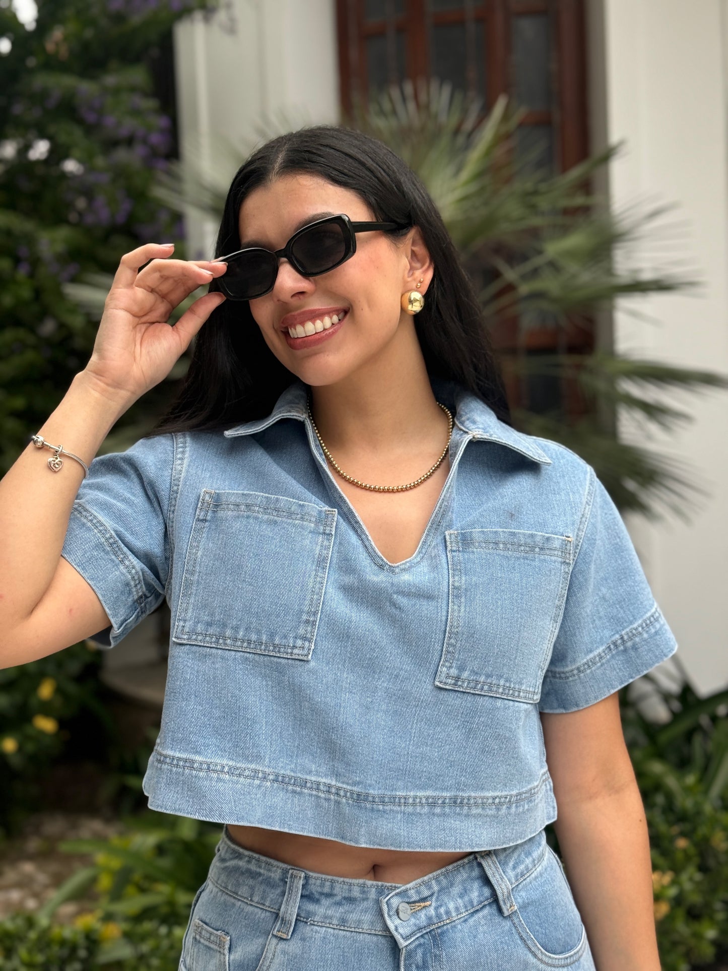 Camisera Nómada denim claro