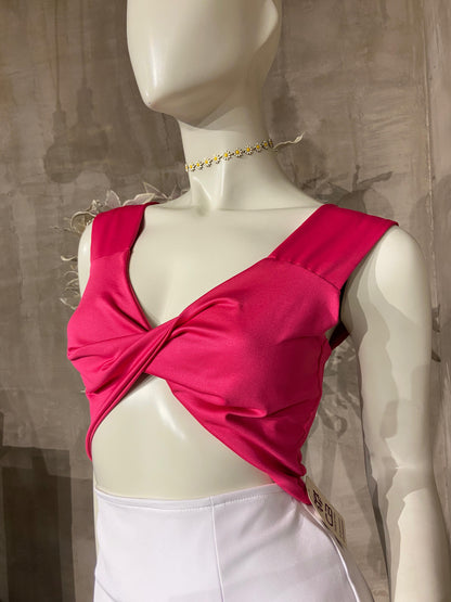 Top Cruzado Fucsia