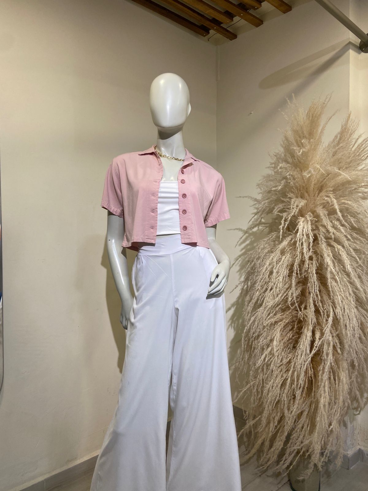 Camisera corta rosada
