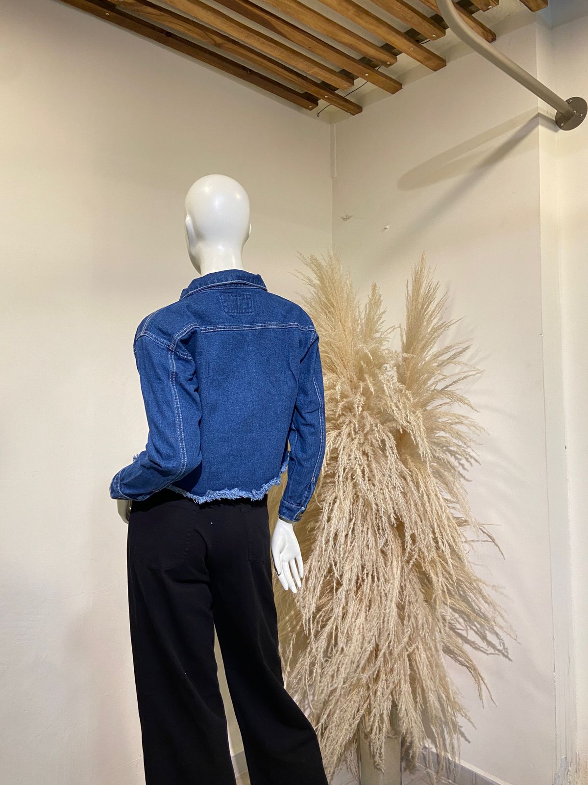 Chaqueta Filomena azul oscuro denim sin rotos