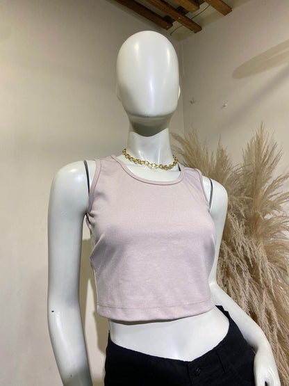 Blusa básica Damasco Caqui